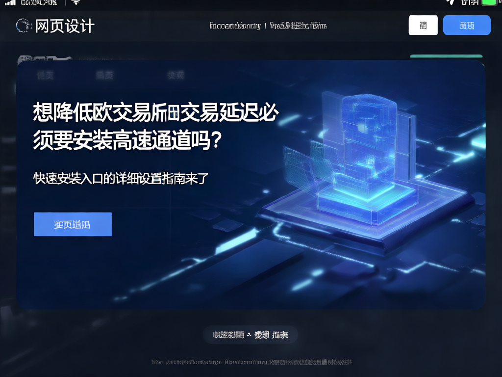 高速通道设置界面截图